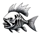 Fish Skeleton tattoo design idea