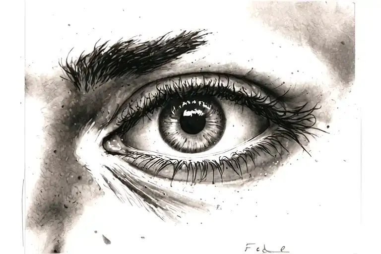 loss of an eye but despite this he continues to work and fight with Fede tattoo design idea