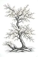 sakura tree tattoo design idea