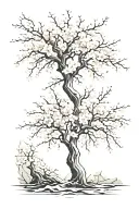 sakura tree tattoo design idea