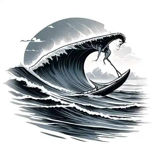 Surf tattoo design idea