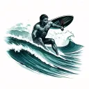 Surf tattoo design idea