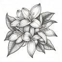 Frangipani tattoo design idea