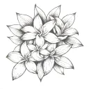 Frangipani tattoo design idea