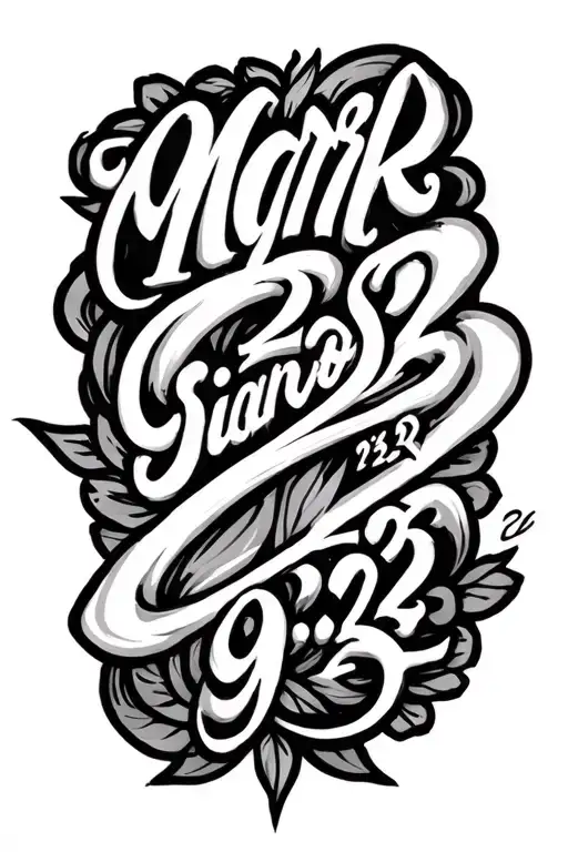 mark 9:23 written into a line tattoo design idea