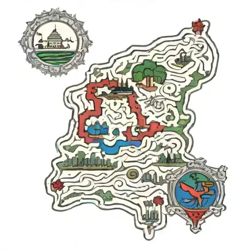 NEG MARON AND HAITI MAP THAT IS DRAWN WITH tattoo design idea