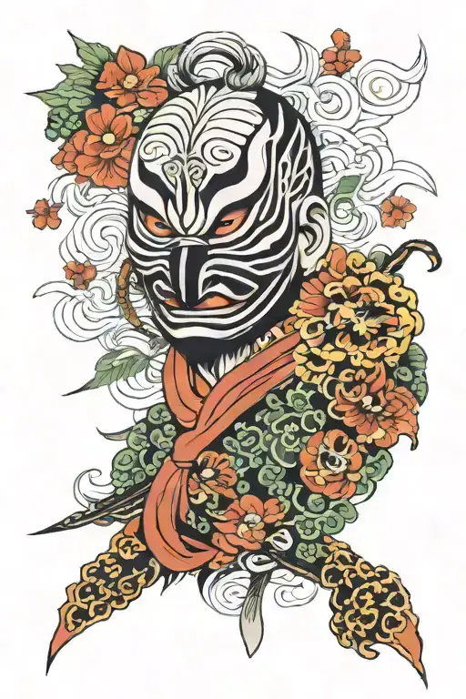 they are masked tattoo design idea