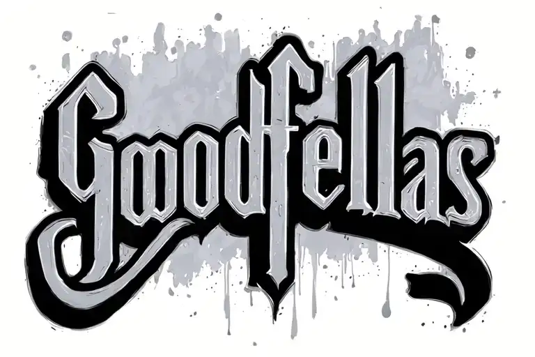 the text "Goodfellas" tattoo design idea