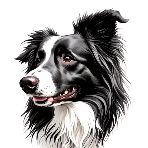 Border Collie tattoo design idea