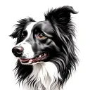 Border Collie tattoo design idea