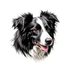 Border Collie tattoo design idea