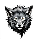  Steampunk Wolf-lion tattoo design idea