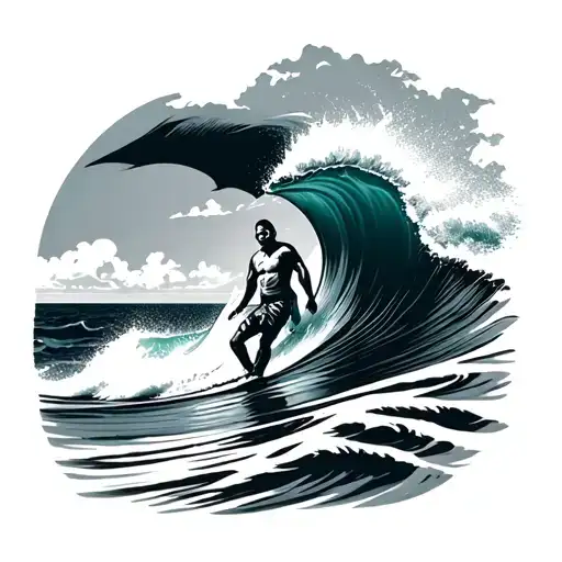 Surf tattoo design idea