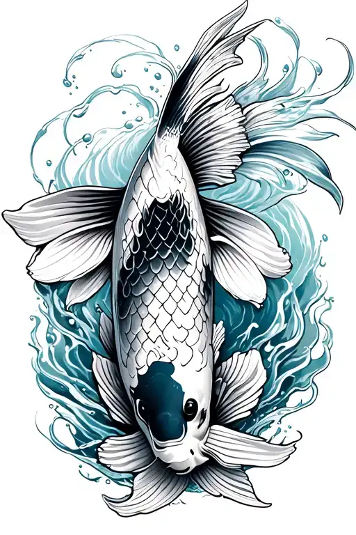koi fish tattoo design idea
