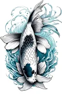 koi fish tattoo design idea