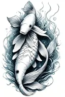 koi fish tattoo design idea