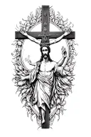 Jesus cross tattoo design idea