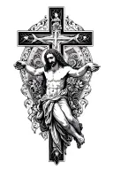 Jesus cross tattoo design idea