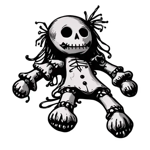 voodoo doll tattoo design idea