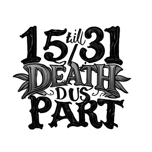 "15/31" till death do us part love tattoo design idea