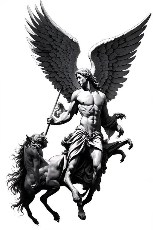 archangel Michael , Gabriel , Raphael angel's wings tattoo design idea