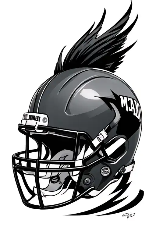 Michigan Wolverine football helmet tattoo design idea