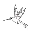 humming bird tattoo design idea