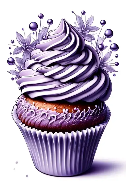 cupcake design tattoo design idea