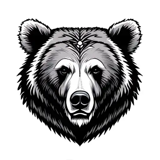 Native American Bear tattoo design idea