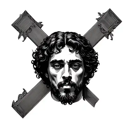 Jackson vertical and Oscar horizontal to form a crucifix  tattoo design idea