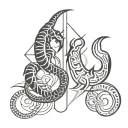Gemini Scorpio tattoo design idea