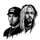 eminem, billie eilish and post malone portrait on arm tattoo design idea