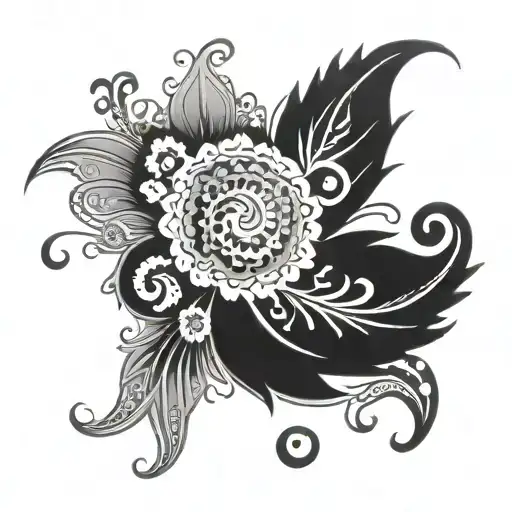 Paisley pattern tattoo design idea