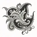 Paisley pattern tattoo design idea