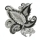 Paisley pattern tattoo design idea