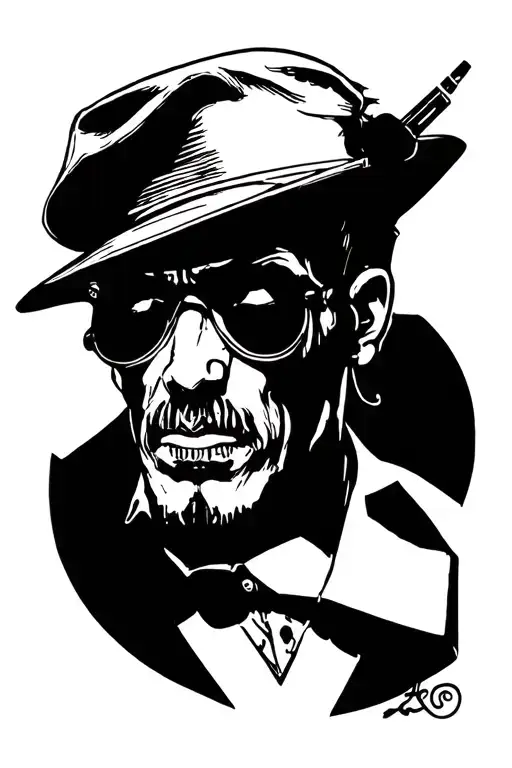 Gangster old school tattoo design idea