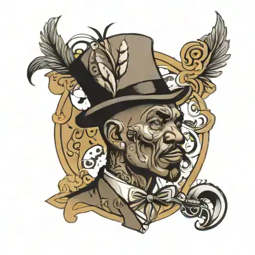 african american old school gentleman tattoo design tattoo design idea