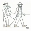 postman and miner tattoo design idea