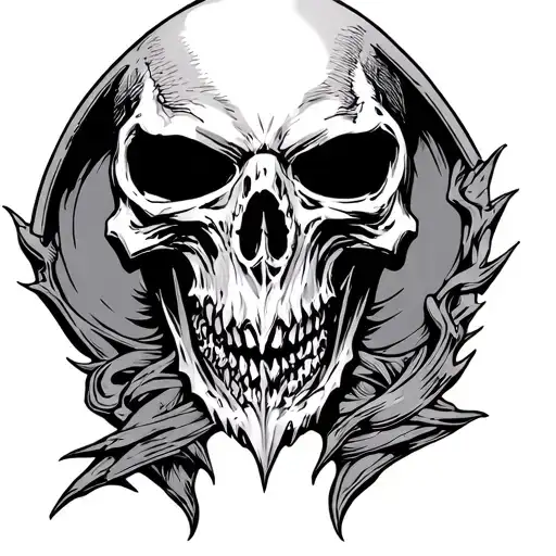 reaper death seal tattoo design idea