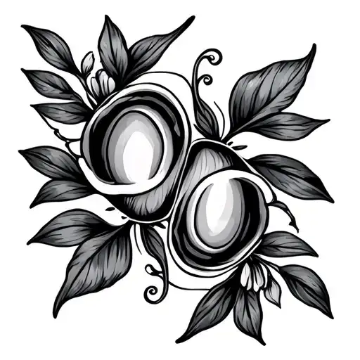 2 Peas In A Pod tattoo design idea