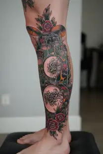 Drum set tattoo design idea