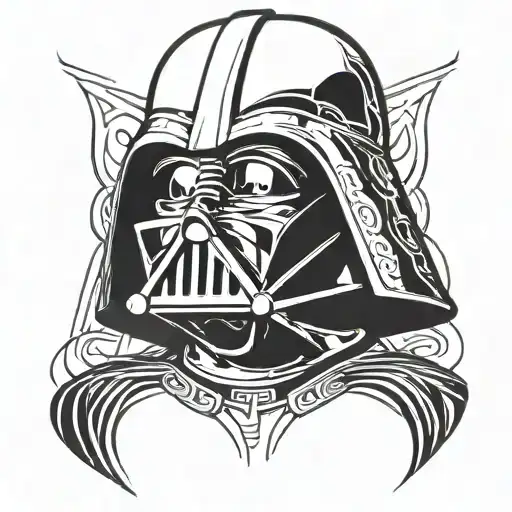 Darth Vader portrait tattoo tattoo design idea