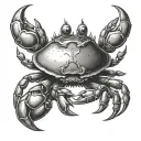 CRAB AND ARMS tattoo design idea
