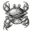 CRAB AND ARMS tattoo design idea