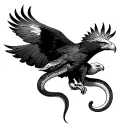 eagle with snake tattoo design idea