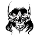 viking skull tattoo design idea