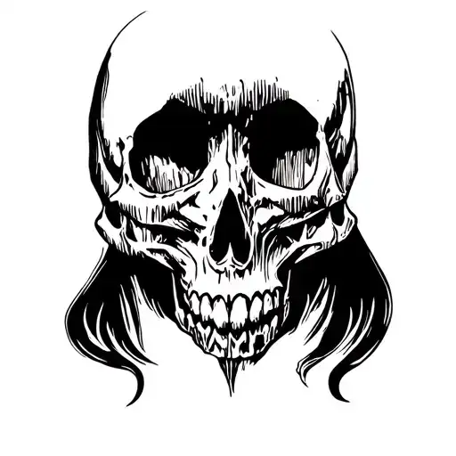 viking skull tattoo design idea