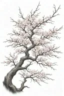 Cherry blossom tree but with lightning bolt replacing the branches  tattoo design idea