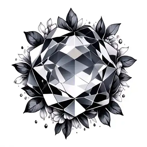Birthstone tattoo design idea