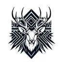 stag tattoo design idea